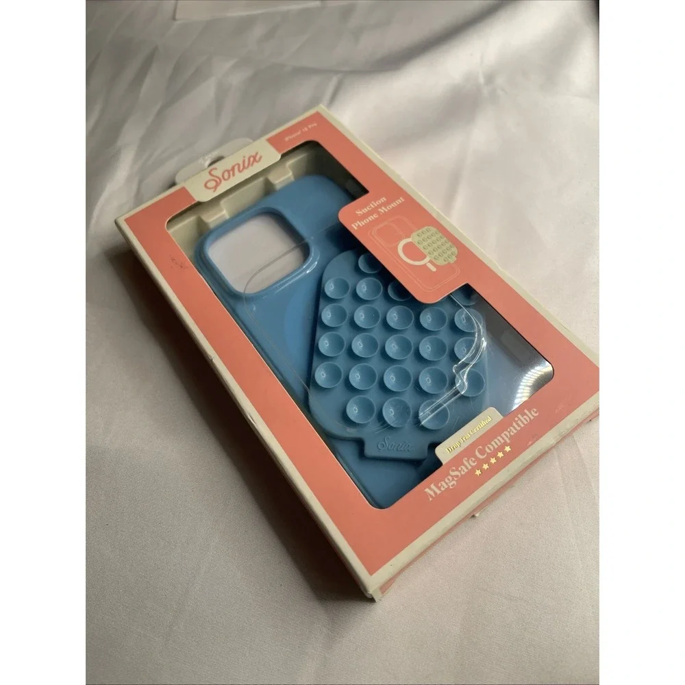 Sonix Apple iPhone 16 Pro Suction MagSafe Silicone‎ Phone Case &Mount in Blue